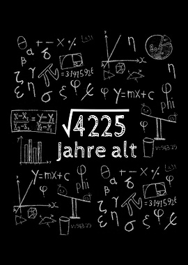 65 Geburtstag Mathe Wurzel