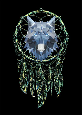 Wolf dream catcher