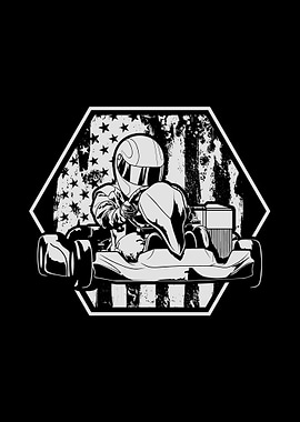 Go Cart USA Flag