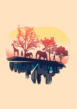 Nature City Elephants Gift