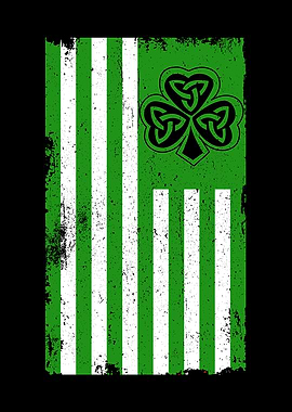 Irish USA Flag Celtic
