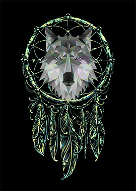 Wolf dream catcher