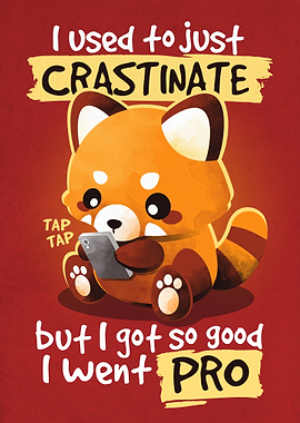 red panda procrastinator