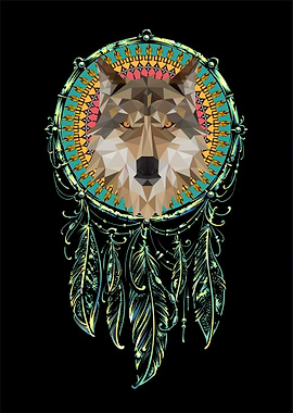 Wolf dream catcher