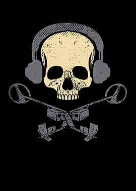 Skull And Metal Detector
