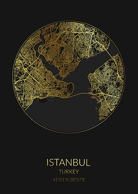 Istanbul Black Gold Map