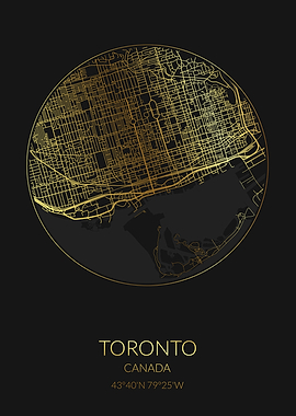 Toronto Black Gold Map