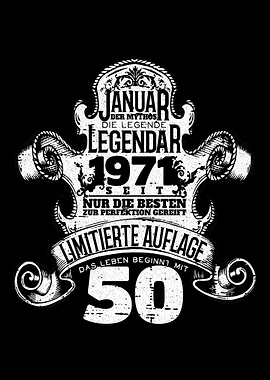 1971 Jahrgang Geschenk