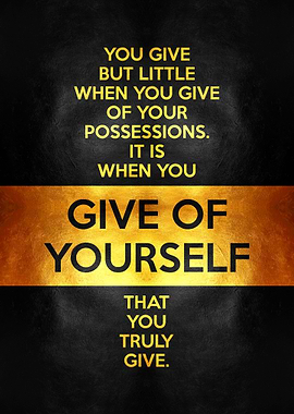 Kahlil Gibran Giving Quote