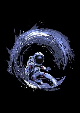 Astronaut Surfing