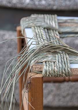 handmade chair straw