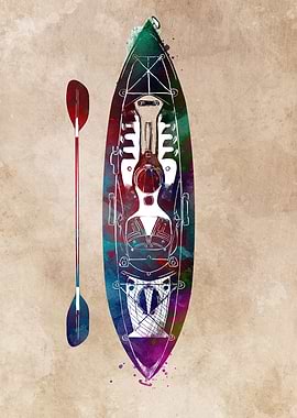 canoeing sport art canoei
