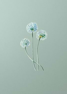Blue Leek Flower Branch