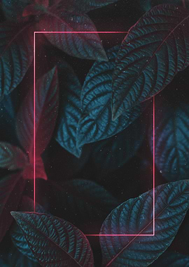 Leaves with LED frame