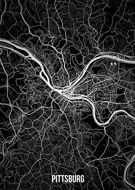 Pittsburg dark map