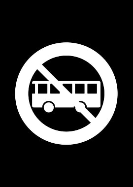 bus traffic forbidden sign
