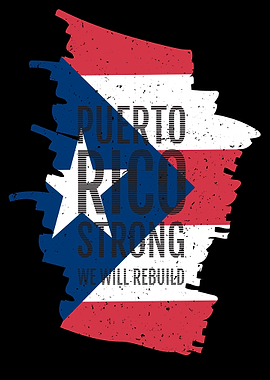 Puerto Rico Strong Flag