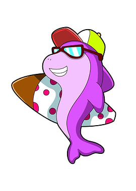 Dolphin Surfer Sports Cap