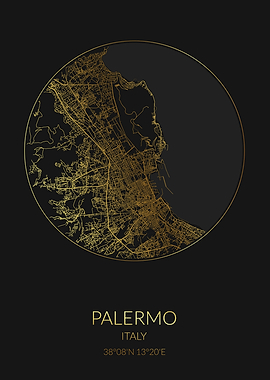 Palermo Black Gold Map