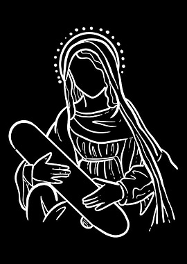 Maria Religion Skateboard