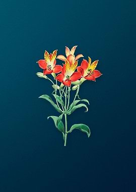 Red Flowered Alstromeria