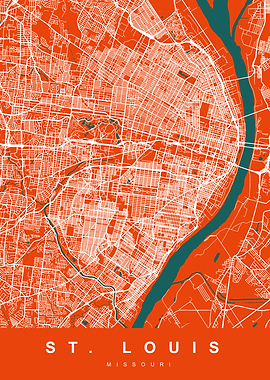 St Louis City Map Missouri