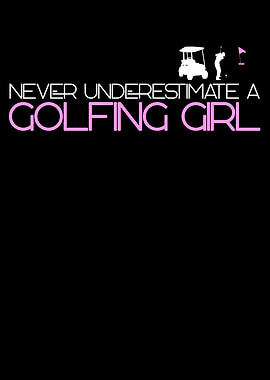 a golfing girl
