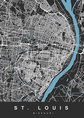 St Louis City Map Missouri