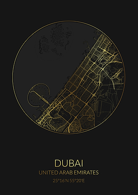 Dubai Black Gold Map