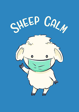 Sheep Calm Funny Pun