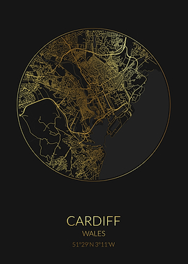 Cardiff Black Gold Map