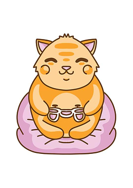 Kawaii Gaming Cat Cute