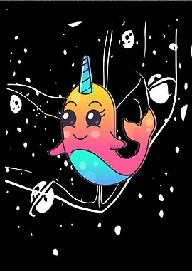 Narwhale baby rainbow
