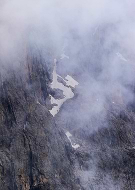 rocky mountain and cloudy