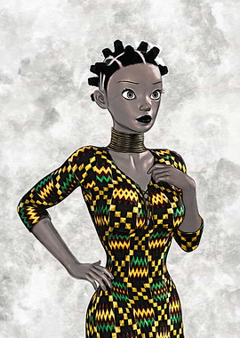 Toon black woman