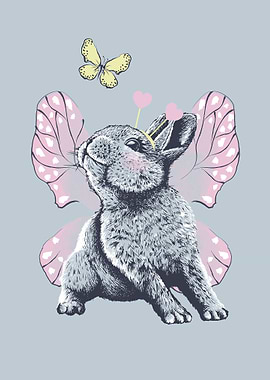 bunny with butterfly wings