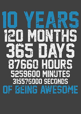 10 Years Old 10th Birthday