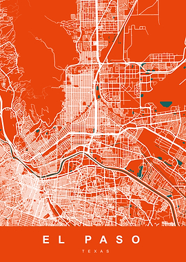 EL PASO City Map Texas