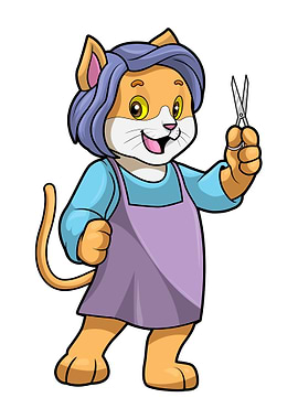 Cat Hairdresser Scissors
