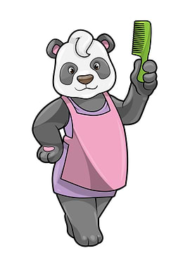 Panda Hairdresser Comb
