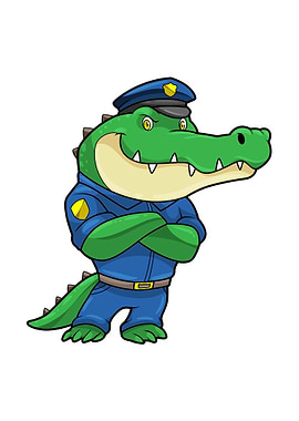 Crocodile Police officer