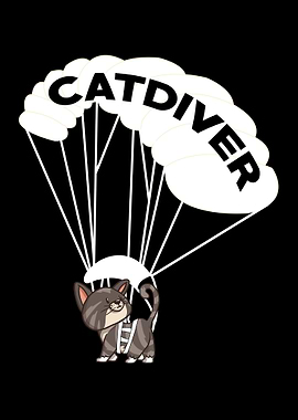 Skydiving Cat Gift Coach