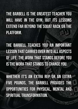 Gym Motivation Barbell