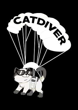 Skydiving Cat Gift Coach