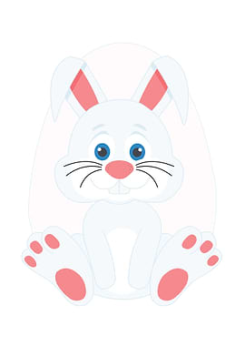 Cute easter bunny and egg