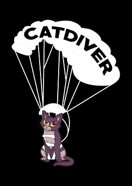 Skydiving Cat Gift Coach