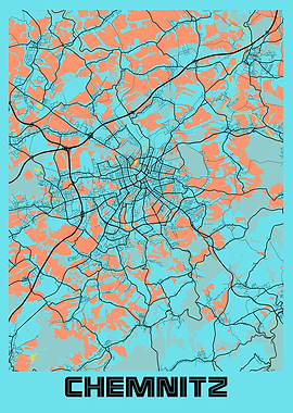 Chemnitz Gloria City Map