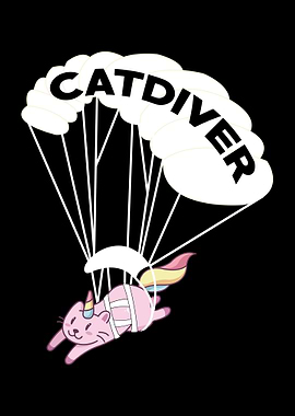 Skydiving Cat Gift Coach