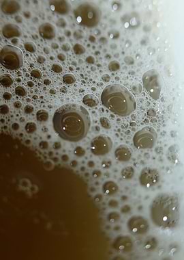 Liquid droplets close up