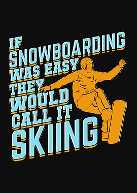 Funny Snowboarding Design